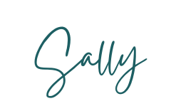 Signature panel reading "Sally" in cursive script